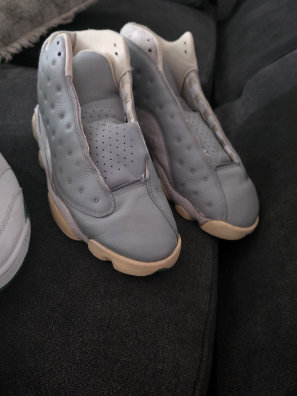 Air Jordan 4 White Gold Jumpman Sneakers - Picture 7 of 7